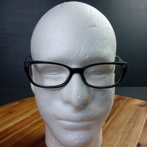 Versace MOD. 3150-B GB1 Square Black Crystals Eyeglasses Optical Frame 53*16*135